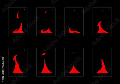 Fire explosion effect. Explosion Animation effect. Animation Sprite sheet for games, cartoon or animation. vector style animation effect 1262.