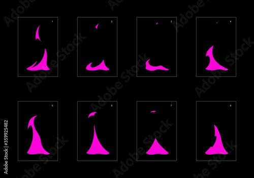 Poison explosion effect. Explosion Animation effect. Animation Sprite sheet for games, cartoon or animation. vector style animation effect 1264.