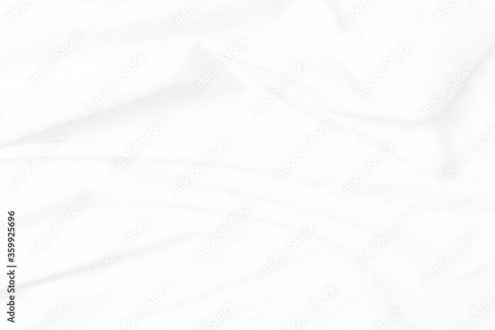 Obraz premium Tło białe tkaniny miękkie pomarszczone patrem tkaniny i powierzchni. Białe tło miękkie colth. Biała tkanina marszczy się.