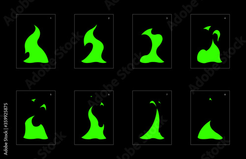 liquid explosion effect. Explosion Animation effect. Animation Sprite sheet for games, cartoon or animation. vector style animation effect 1269.