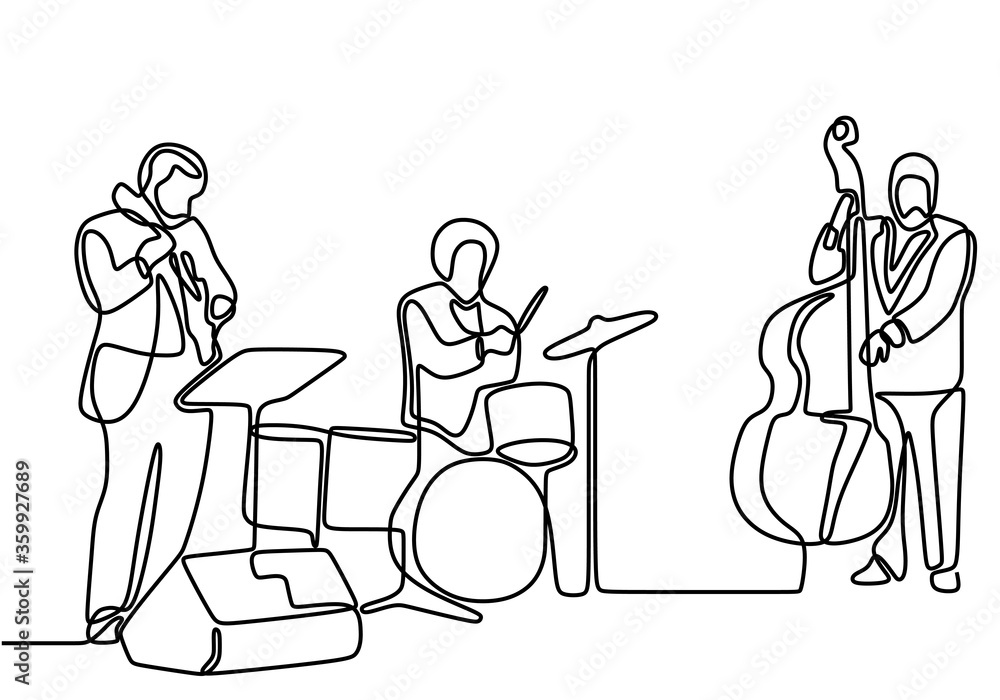 Drawings Of Jazz Instruments