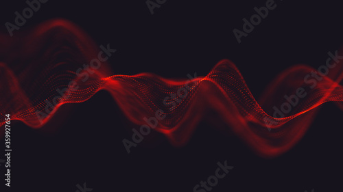 Abstract polygonal space low poly dark background with connecting dots and lines.