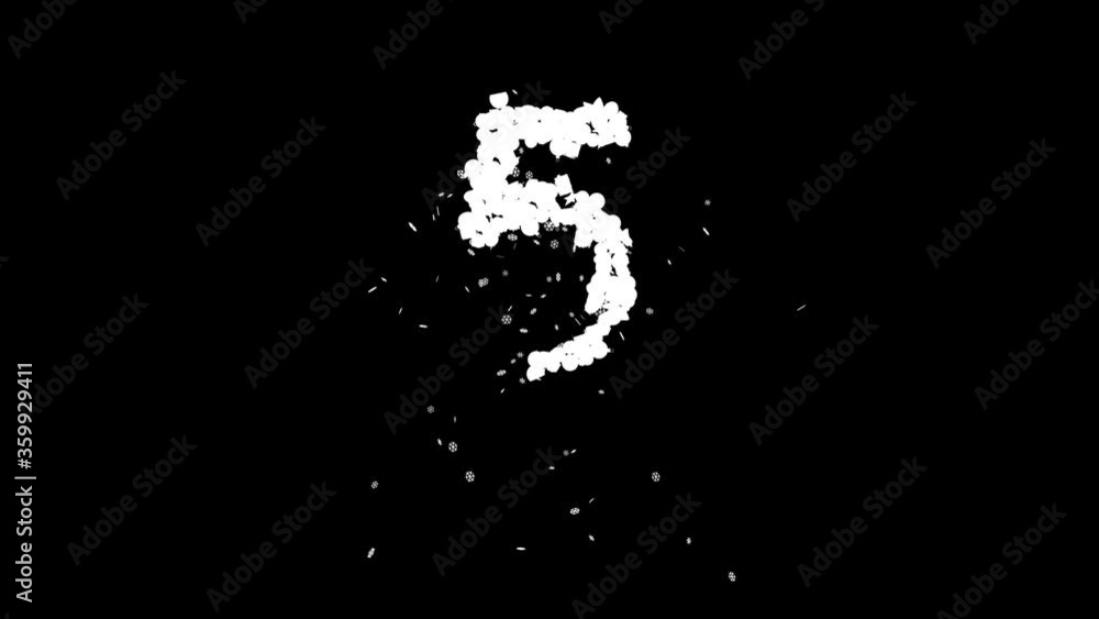 Typography out of Christmas ornaments with snow flakes in classic red, green yellow colors with alpha channel 5 Typography out of Christmas ornaments with snow flakes in classic red, green yellow colors with alpha channel 5