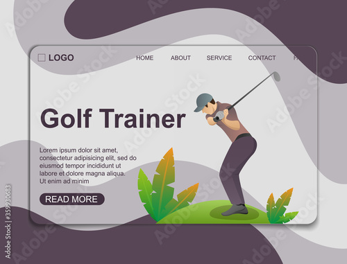 Landing page for golf fans