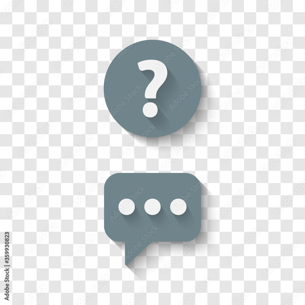 Information icon. Question mark sign icon. Flat vector image with shadow. Information icon. Question mark sign icon. Flat vector image with shadow.