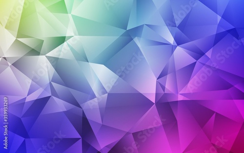 Light Multicolor vector shining triangular background. A completely new color illustration in a polygonal style. Brand new design for your business.