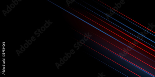 3d Visualization. Geometric figure in neon light against a dark tunnel. Laser glow. Vector illustration design for presentation, banner, cover, web, flyer, card, poster, wallpaper, texture, slide, mag
