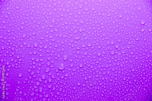 Natural transparent water droplets