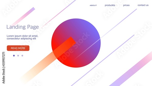 Abstract background, cosmic illustration for landing page