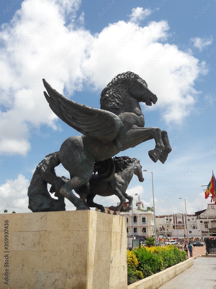 Fototapeta premium Cartagena Colombia buildings and architecture