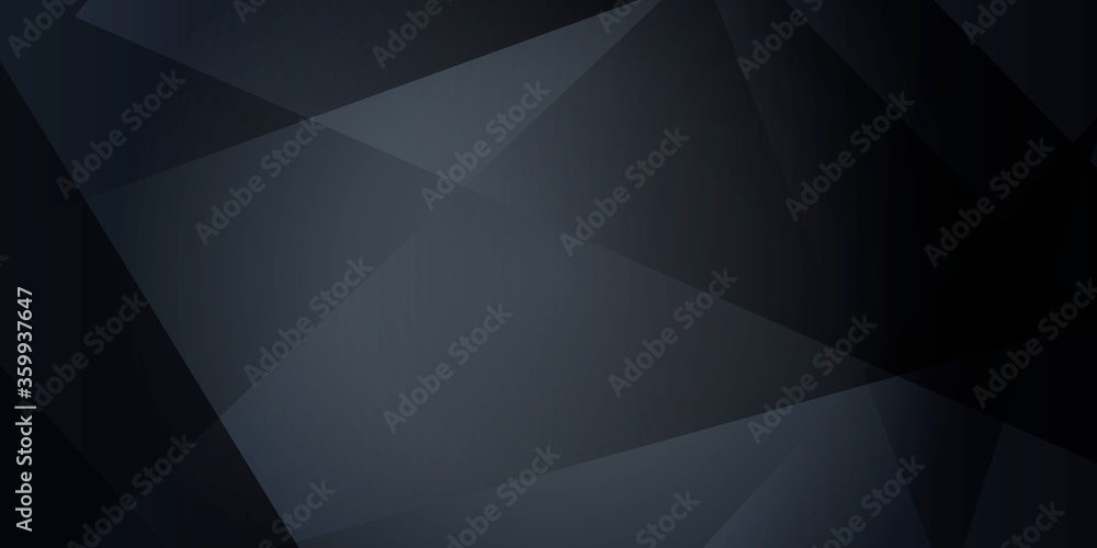 Obraz Modern dark black abstract polygonal presentation background. Vector illustration design for presentation, banner, cover, web, flyer, card, poster, wallpaper, texture, slide, magazine, and powerpoint.