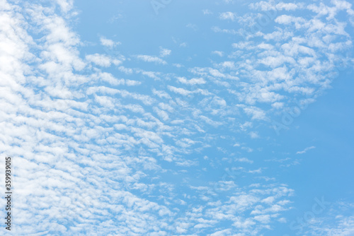 Beautiful cirrus clouds against the blue sky