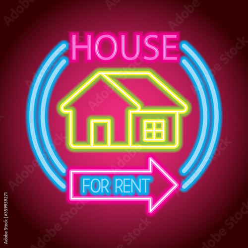 house home for sale neon sign for house for sale plank