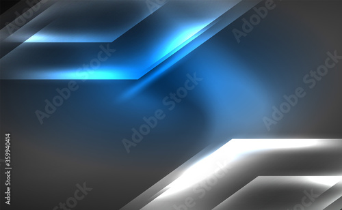 Dynamic neon shiny abstract background. Trendy abstract layout template for business or technology presentation, internet poster or web brochure cover, wallpaper