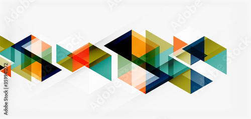 Geometric abstract background, mosaic triangle and hexagon shapes. Trendy abstract layout template for business or technology presentation, internet poster or web brochure cover, wallpaper