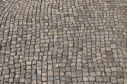 Granite stone pavement