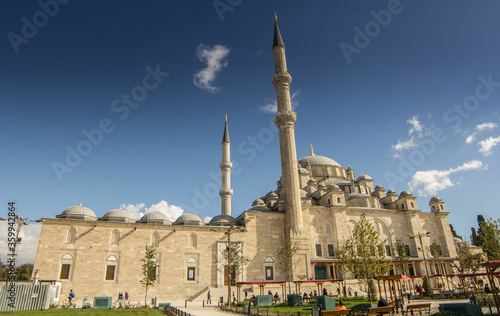 Photography fatih mosque. 4k footage in turkey