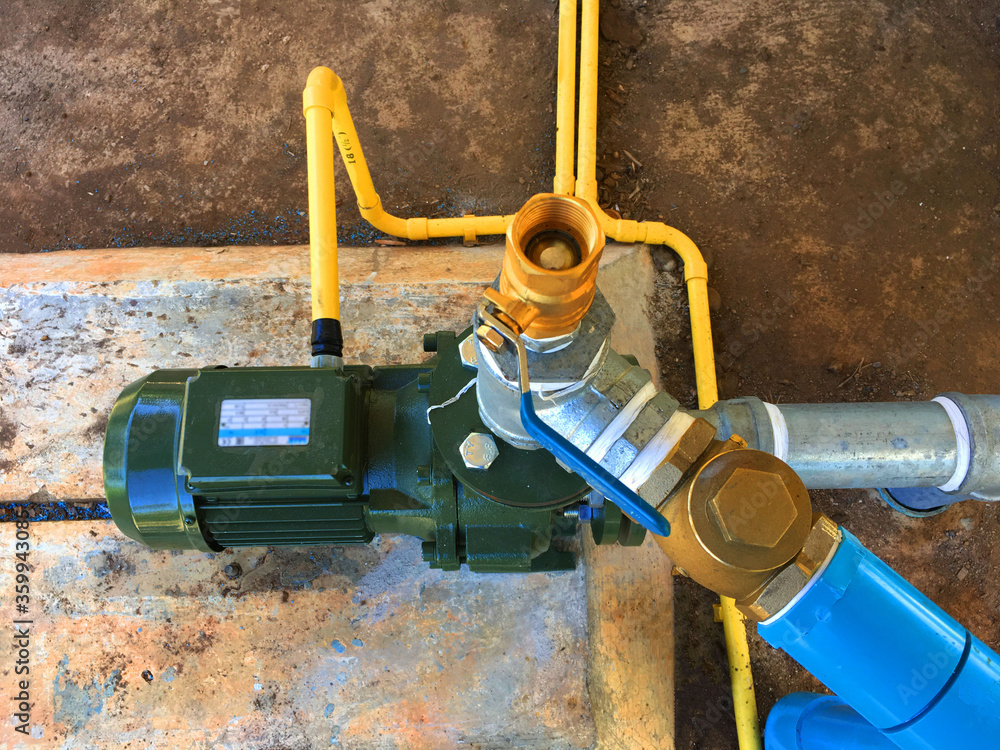 big water pump motor for Water supply system of the village. Stock