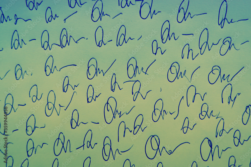 Practice to write Signature on white paper. Practice to write Signature on white paper.