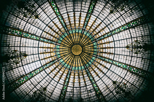 Ornate glass ceiling