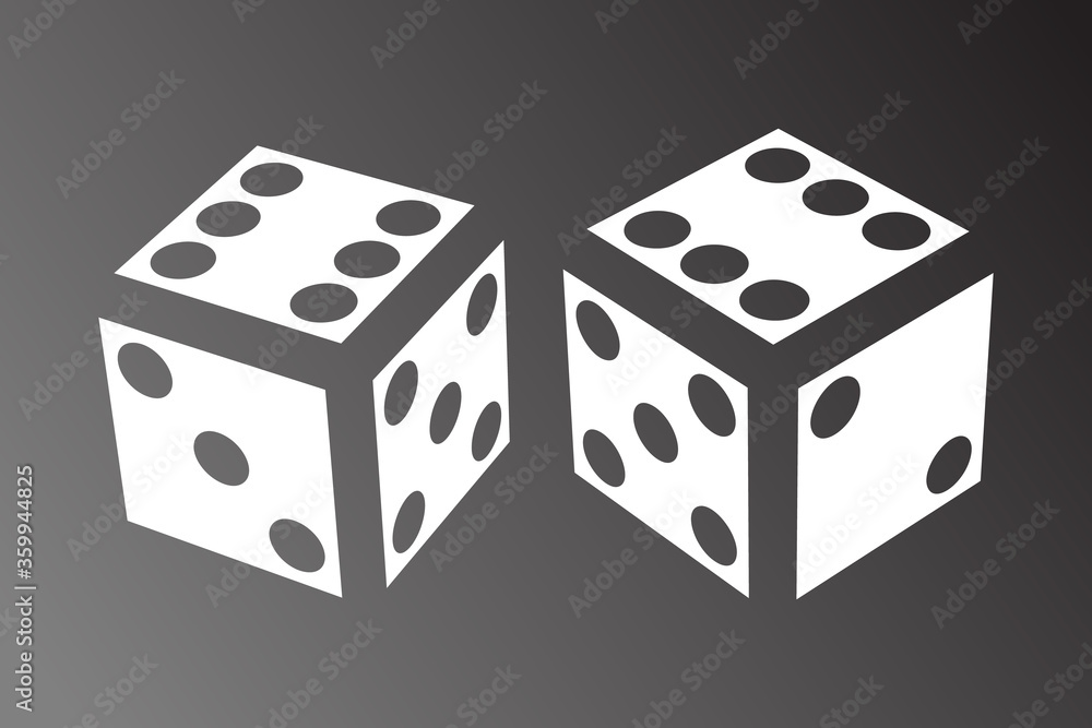 dice logo, modern logo silhouette on black background dice logo, modern logo silhouette on black background