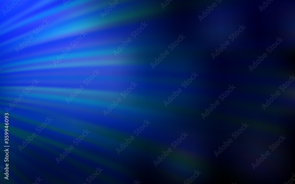 Dark BLUE vector template with wry lines. A shining illustration, which consists of curved lines. Pattern for your business design.