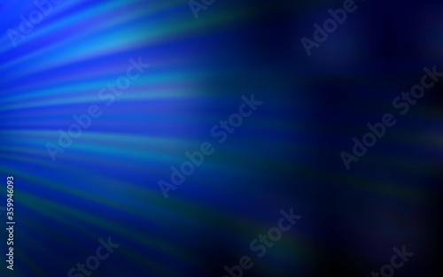 Dark BLUE vector template with wry lines. A shining illustration, which consists of curved lines. Pattern for your business design.