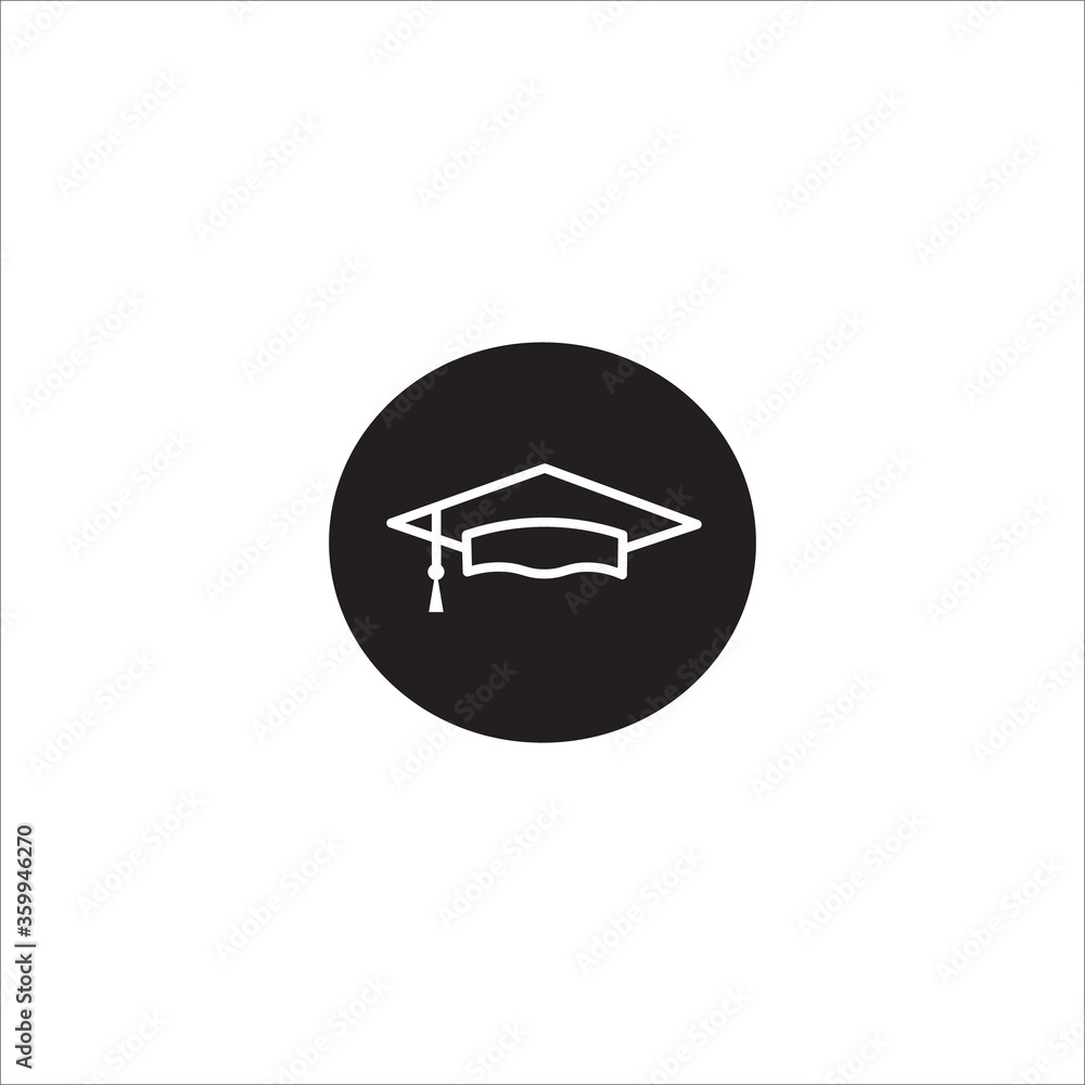 Graduation cap education icon vector Graduation cap education icon vector