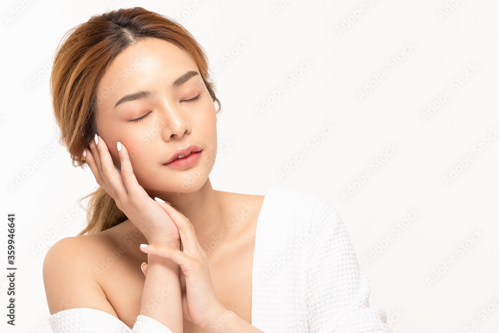 Beauty asian women portrait face with skin care healthy and skin. Beauty asian women portrait face with skin care healthy and skin.