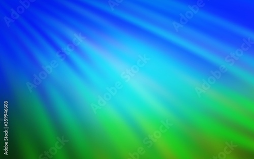 Light Blue, Green vector layout with flat lines. Shining colored illustration with sharp stripes. Best design for your ad, poster, banner.