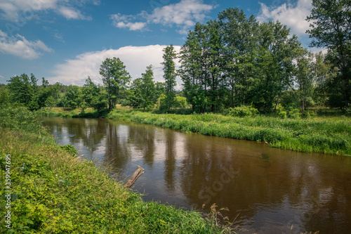 Obraz na płótnie Liwiec river valley near Korytnica, Masovia, Poland w salonie