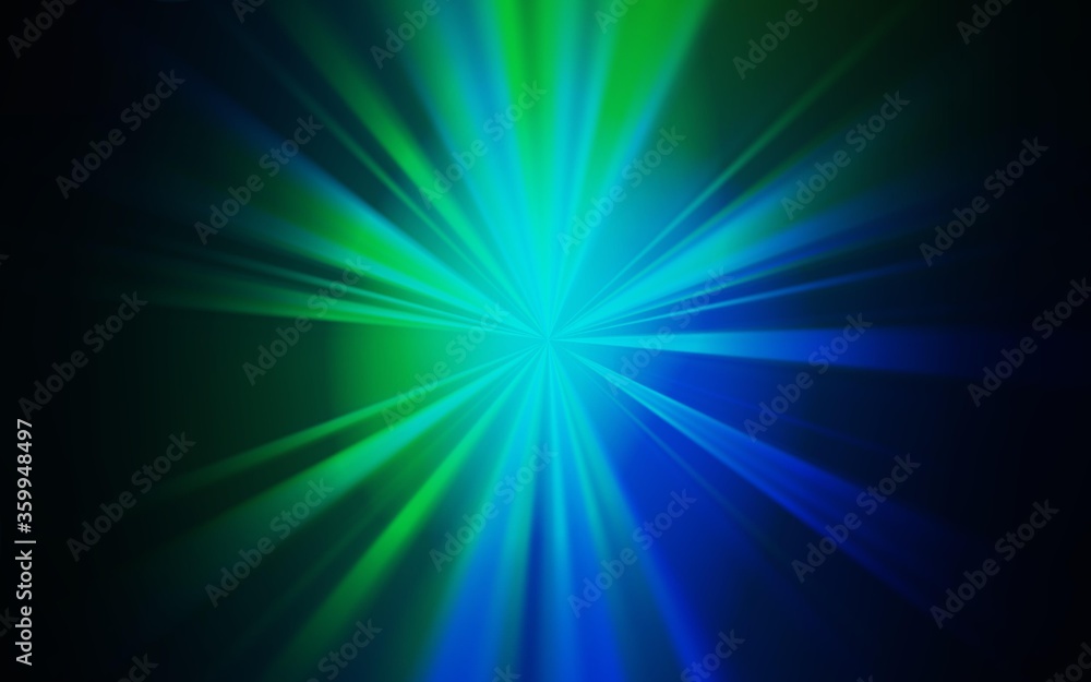 Dark Blue, Green vector blurred background. Shining colored illustration in smart style. The best blurred design for your business.