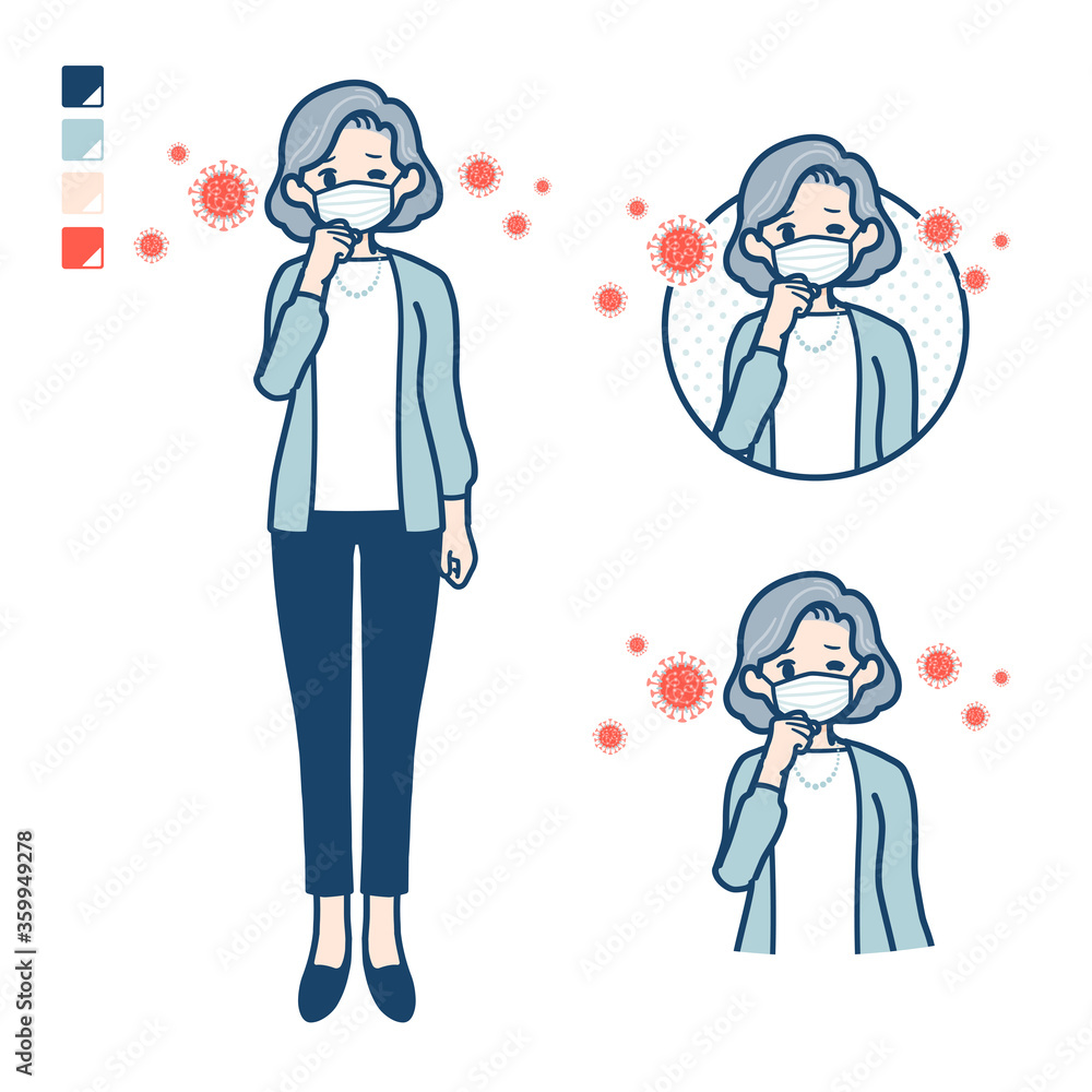 simple senior woman_infection virus simple senior woman_infection virus