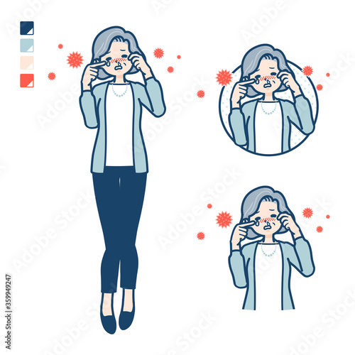 simple senior woman_hay fever