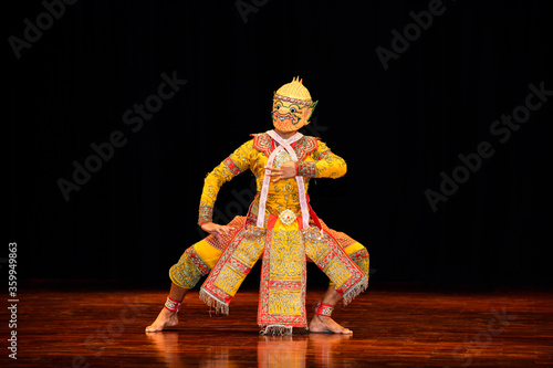 Ramayana, Ramakien or Khon, is Thai traditional dance of arts photo