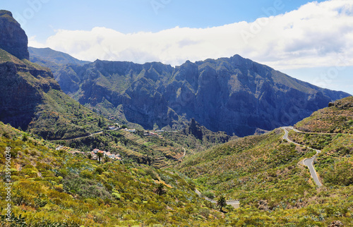 Breathtaking landscape in road to Masca, small village in Tenerife island, Spain © estivillml