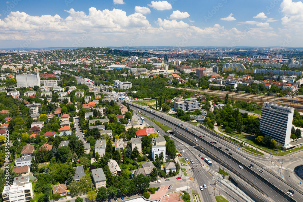 M1 - M7 Highway in Budaors, Hungary.