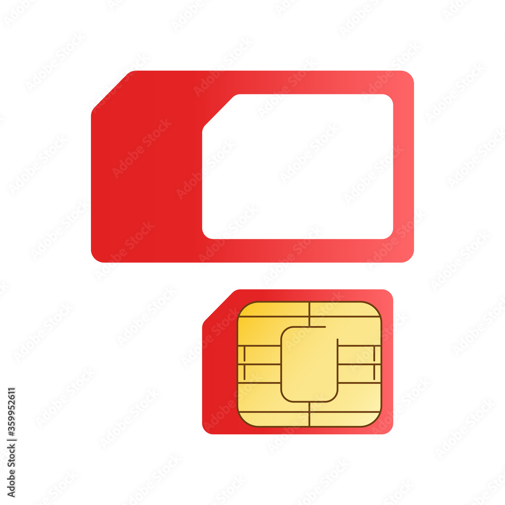 sim card chip card isolated on white background. vector illustration sim card chip card isolated on white background. vector illustration