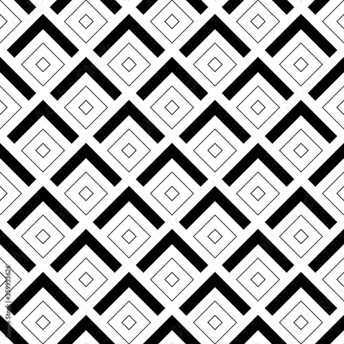 Wallpaper Mural Chevrons, rhombuses wallpaper. Japanese mountains motif. Ancient mosaic backdrop. Oriental pattern background. Ethnic ornament. Folk image. Digital paper, textile print, web design. Seamless abstract. Torontodigital.ca