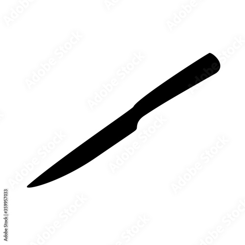 Kitchen and household knife, is also suitable for hunting. Vector image.