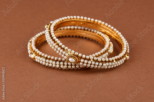 pearl bracelet bangle, Indian Pearl (moti) bangles, Indian Traditional Jewellery