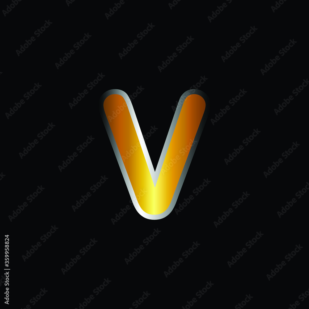 Golden Version of Arial Rounded Alphabet V With Silver Stroke. Modern And Luxury Golden Design of V Alphabet With Silver Stroke .Alphabetic Collection of Golden Arial Rounded Alphabet Golden Version of Arial Rounded Alphabet V With Silver Stroke. Modern And Luxury Golden Design of V Alphabet With Silver Stroke .Alphabetic Collection of Golden Arial Rounded Alphabet