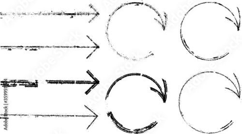 Grunge design textured elements . vector