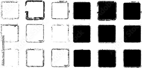 Grunge design textured elements . vector