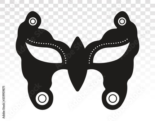 carnival / festival disguise face mask flat icon for apps and website