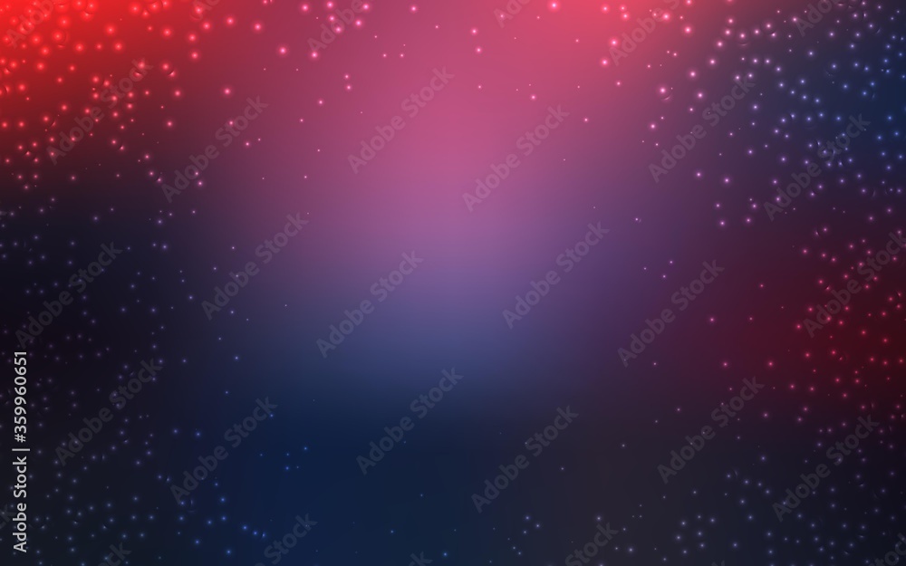 Dark Pink, Blue vector template with space stars. Shining colored illustration with bright astronomical stars. Smart design for your business advert.