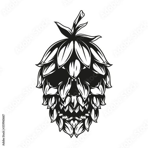 Skull hop cone template