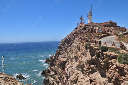 Cabo de Gata, Almeria, Andalusia, Lighthouse and Las Sirenas