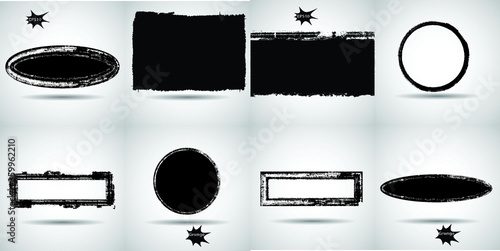Grunge design textured elements . vector