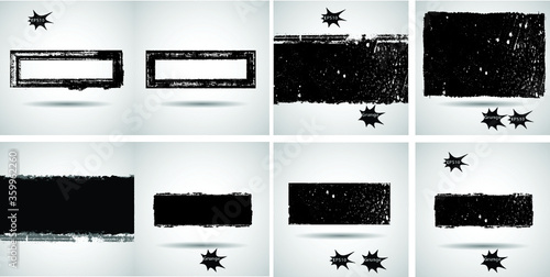 Grunge design textured elements . vector